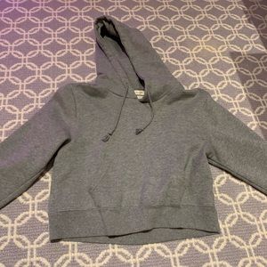 Grey cropped hoodie